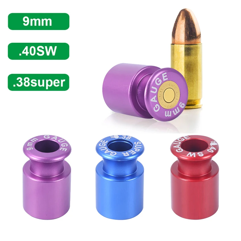 Tactical Ammo Checker 9mm/.38Super/.40SW Headspace Gauge Cartridge Gauge for Reloading Measuring Instrument