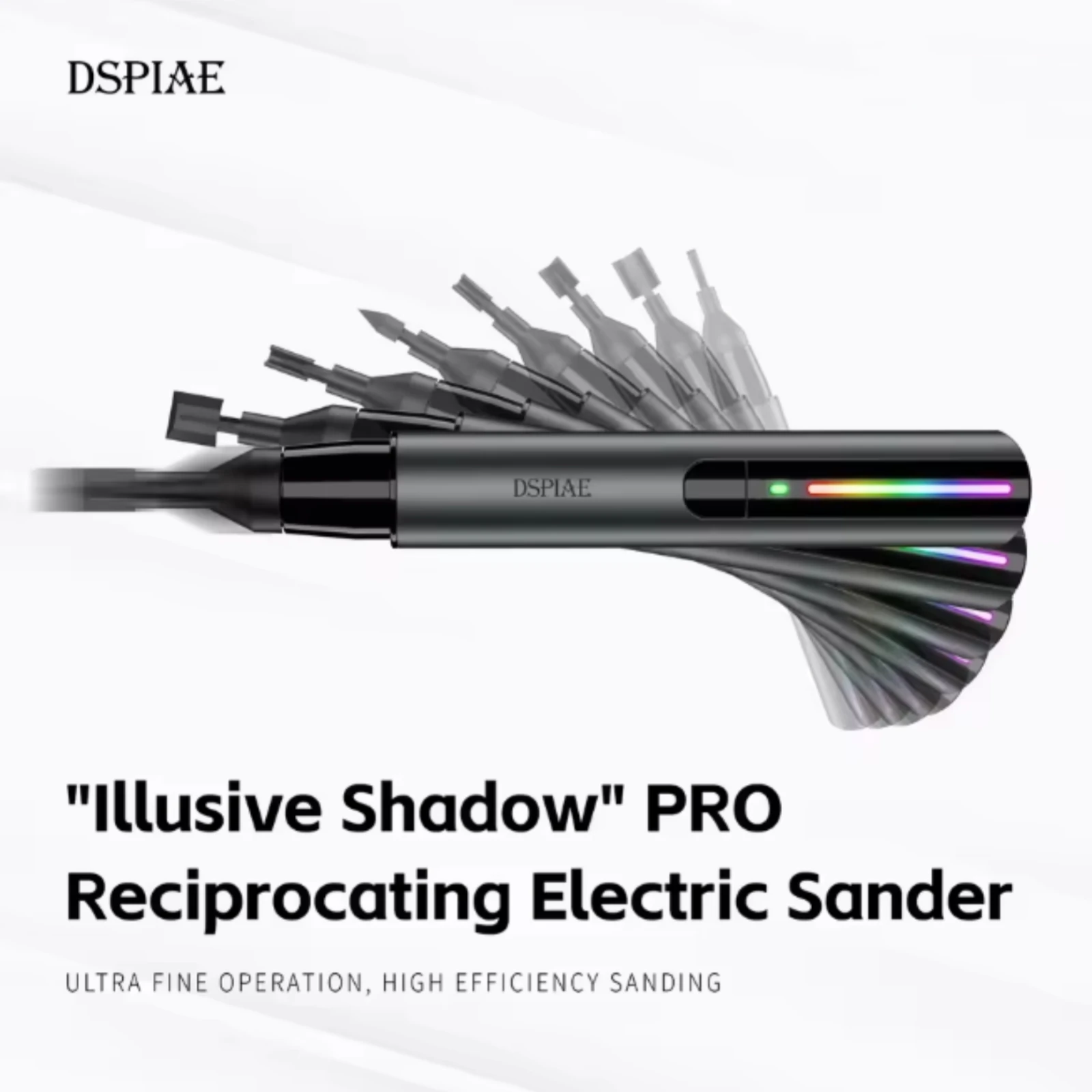 

DSPIAE ES-A PRO Модернизированная возвратно-поступательная электрическая шлифовальная машина «Illusive Shadow» PRO для сборки модели, шлифовальная ручка для хобби, инструмент для рукоделия