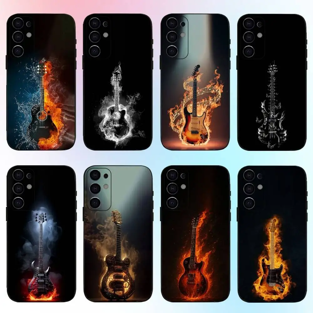 

Musical Guitar Art Phone Case For Samsung S25,S24,S21,S22,S23,S30,Ultra,S20,Plus,Fe,Lite,Note,10,9,5G Black Cover