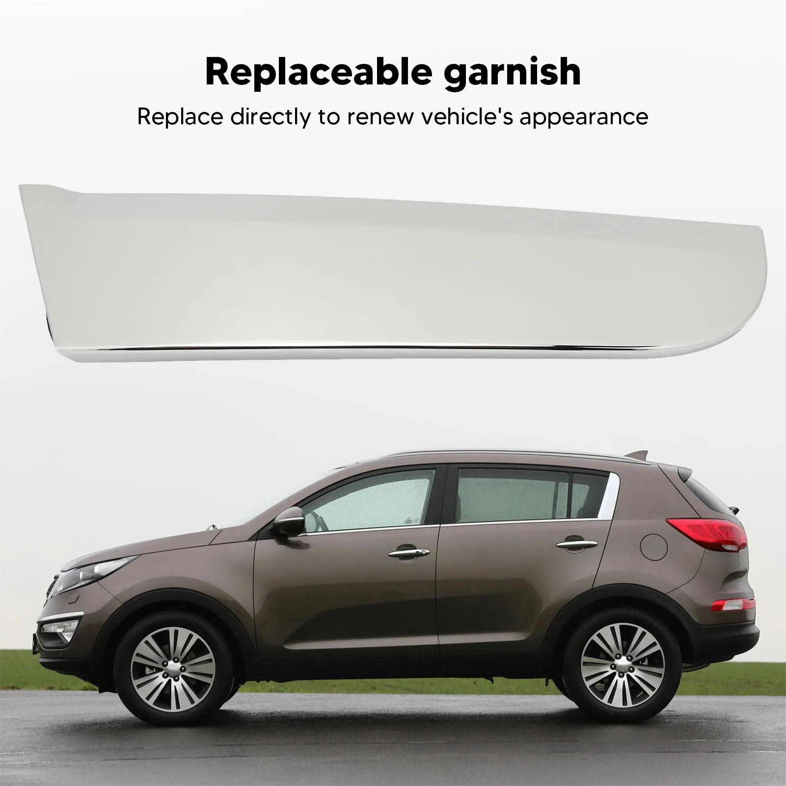 

1PC 832703W010 Pillar Cover Chrome Rear C Pillar Garnish Left Side Cover Replacement for Kia Sportage 2011-2016