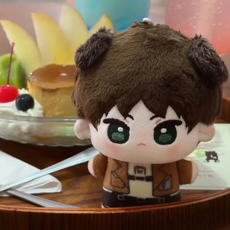 10cm Attack On Titan Q Version Cotton Doll Anime Figure Eren Jaeger Starfish Body Printing Kawaii Stuffed Plush Toy Pendant Gift