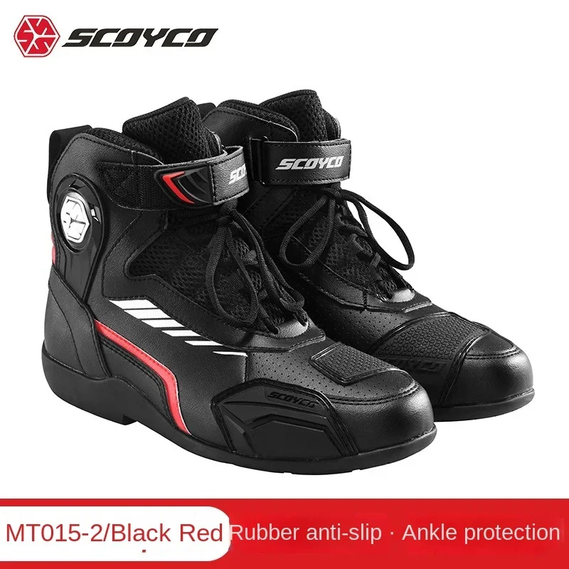 SCOYCO Motorcycle Boots for Men and Women Four Seasons Comfortable, Breathable, Anti-slip and Wear Resistant Moto Boots