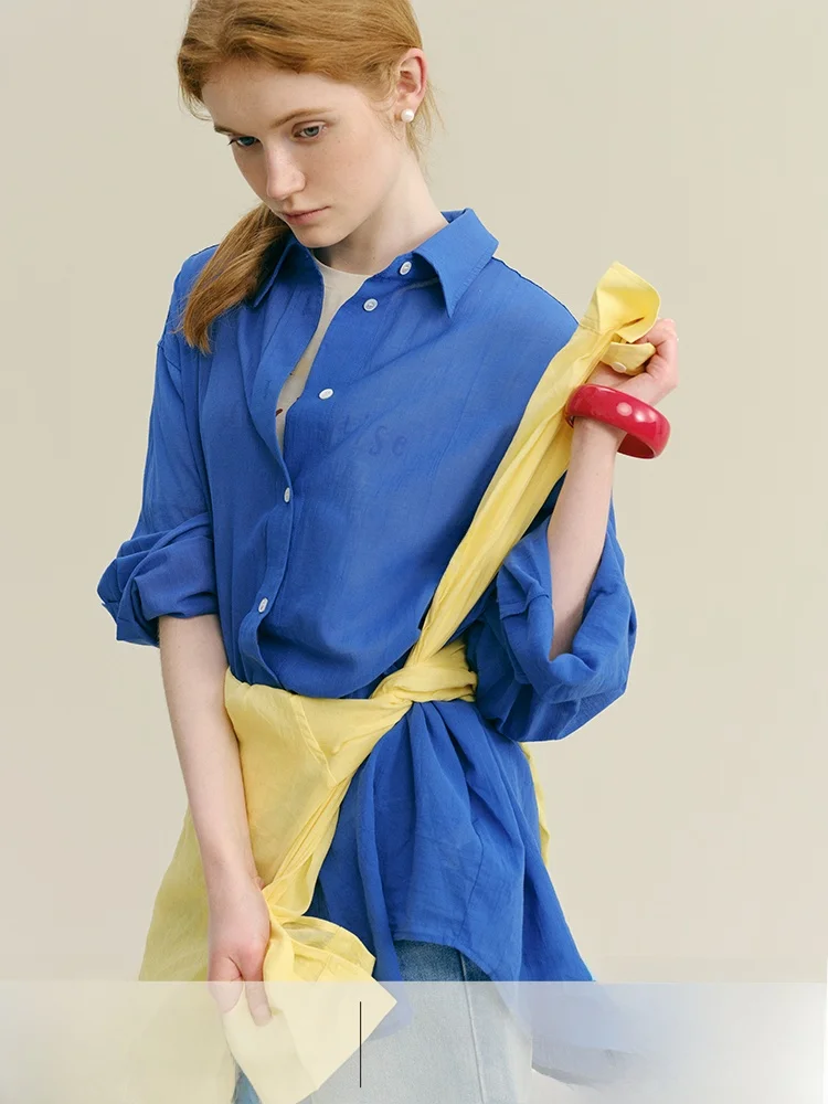 

Rina Berry Casual Lightweight Sun Protection Air Conditioned Room Durable Summer Pure Color irt Comfortable Design Sense