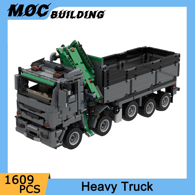 City Important Transportation Heavy Truck Model MOC Building Blocks DIY Assemble Bricks Toy Tipper Dumper Car Boy Birthday Gifts