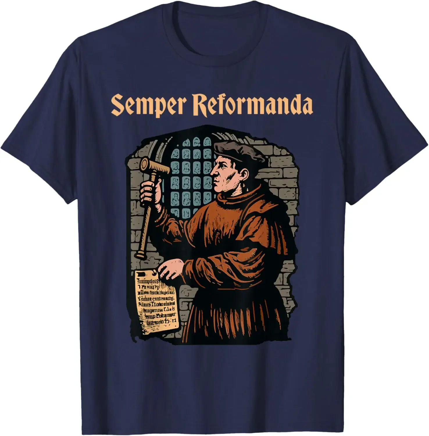 مارتن لوثر الإصلاح سيمبر إصلاحماندا كريستيان تي شيرت القطن ريترو ستريت أزياء الرجال القطن قميص قصير الأكمام تصميم