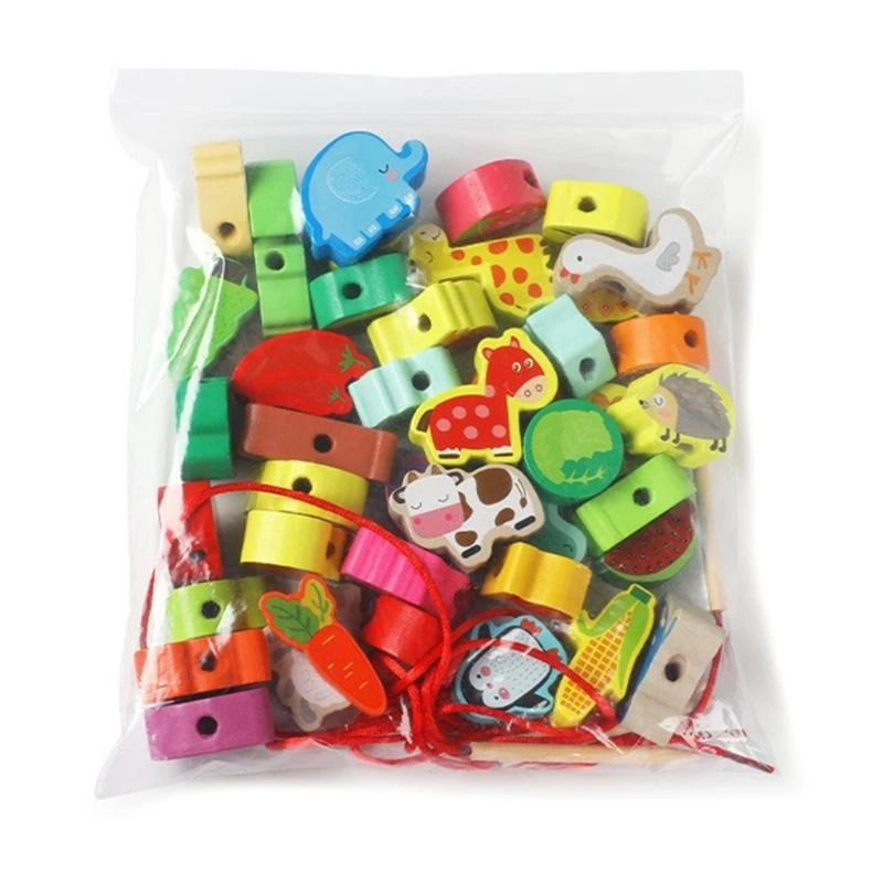 090B Children's Wooden Beads Educational Toy Training Supplies