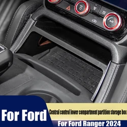 For Ford Ranger 2024 center console lower compartment partition storage box car interior decoration supplies storage accessories