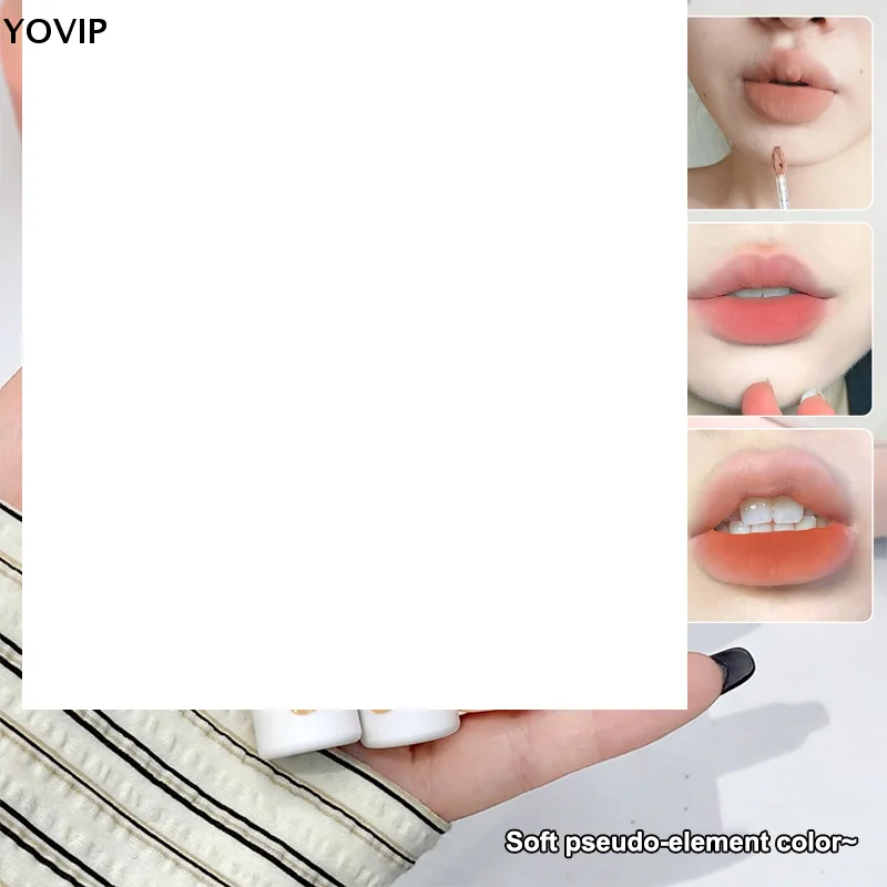 ลิปสติกเนื้อครีมกำมะหยี่ Matte Cappuvini สีฟักทองแอปริคอต  พร้อมเบสสีชมพูส้ม  ให้สีสันแบบกลอสทินท์