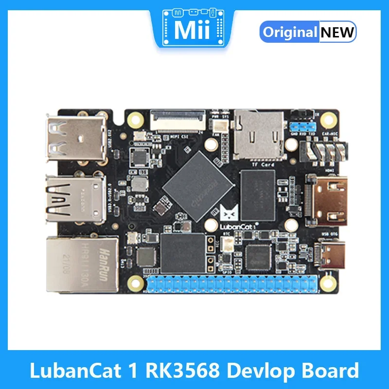 لوحة تطوير LubanCat 1 مع 5V3A Power Rockchip RK3568 1 TOPS NPU، 4K فك يدعم Ubuntu Debian Android 11 OS