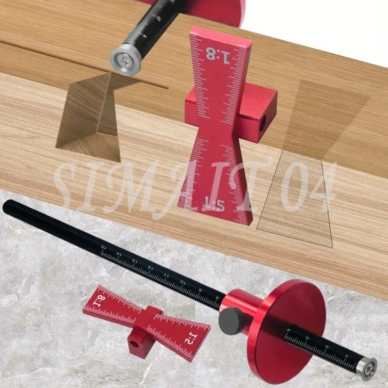 

Калибр для маркировки колес, направляющий маркер «ласточкин хвост», инструмент для разметки из алюминиевого сплава, линейка со шкалой дюймов/мм, измерение для рисования параллельных линий