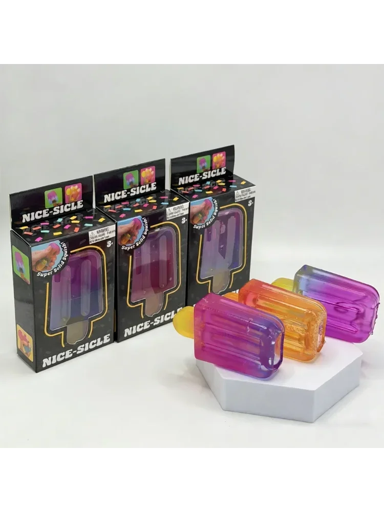 Popsicle Blind Box Würfel Sensorisches Stressabbau-Spielzeug Anti-Angst Quetschwürfel als Geburtstagsgeschenk
