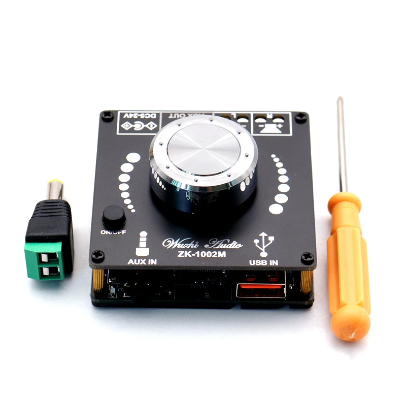 ZK-1002M MINI 2.0 Stereo Bluetooth Digital Power Amplifier Board Module, Multiple Inputs: 100W*2