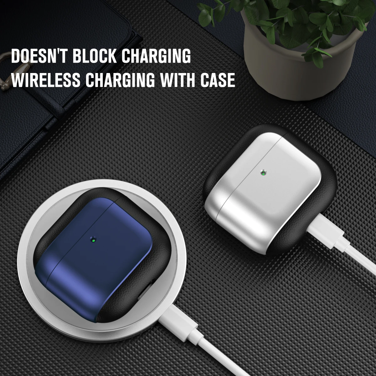 비즈니스 도금 PU 패턴 충격 방지 이어폰 케이스, 에어팟 프로 2 3 2021 4 ANC 2024 커버 쉘, 에어팟 4 코크 백