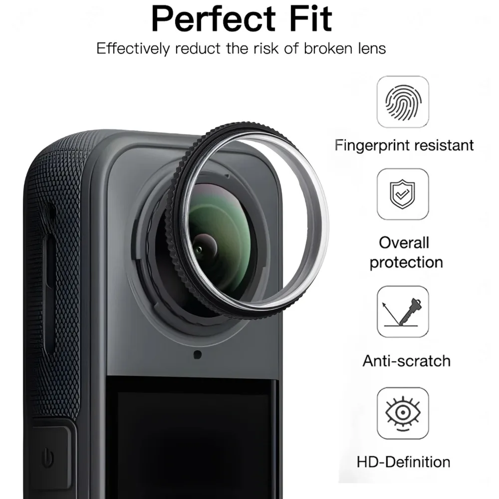 8in1 For Insta360 X5 X4 Rotating Lens Guard + Screen Protector Anti-scratch Protective Film for Insta X4 X5 Camera Len Protector