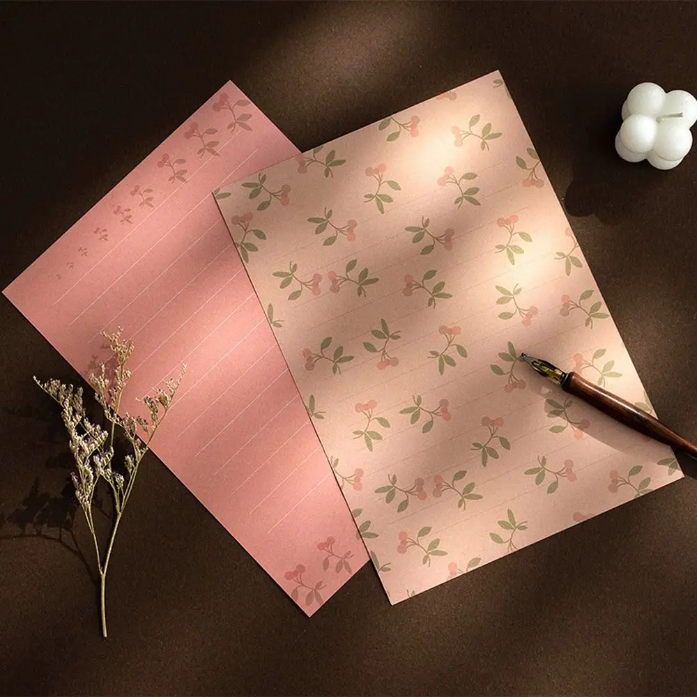 Gift Card Flowers Floral Envelopes DIY Postcard with Stickers Letter Pads Greeting Writable Letter Writing Paper Wedding Party