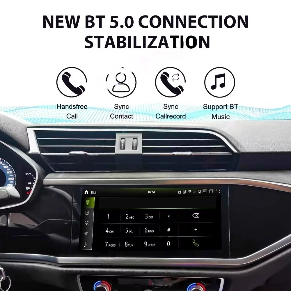 Car Radio Android HD Screen For Audi Q3 2019 2020 2021 Upgrade 2024 Automotive Multimedia GPS Navigation Carplay IPS Head Unit