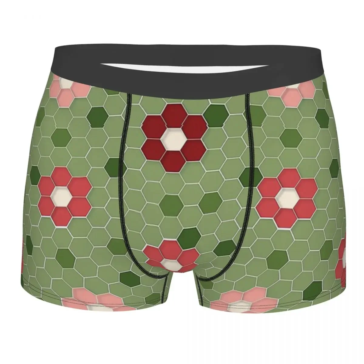 Hexagonal Flower Pattern Hexagonal Geometric Patterns Underpants Cotton Panties Man Underwear Sexy Shorts Boxer Briefs