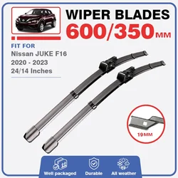 Front Wiper Blades Set For Nissan JUKE F16 2020 2021 2022 2023 Windshield Brushes Windscreen Window Washer Cover Adapter Motor