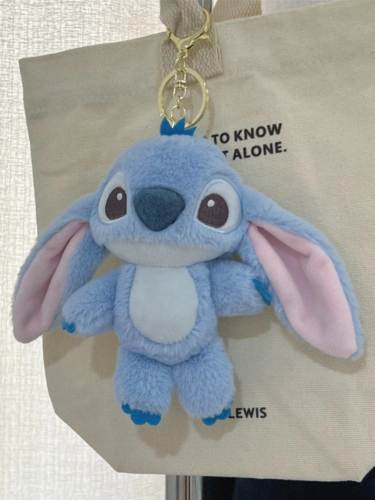 Disney-Lilo & Stitch Angel Plushies Angel Doll, brinquedo de pelúcia bonito, brinquedo de pelúcia, pingente de bolsa Anime, chaveiro para menina,