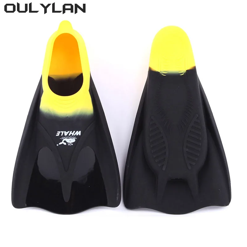 Oulylan Webbed Flippers Pool Submersible Children Adult Boots Shoes  Silicone TPR Diving Swimming Fins Foot