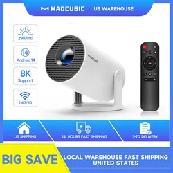 Magcubic HY300 Pro 8K Projector 290ANSI Android 14 Portable Projector Dual WiFi6 BT5.4 Outdoor Cinema Home Theater Support 720P