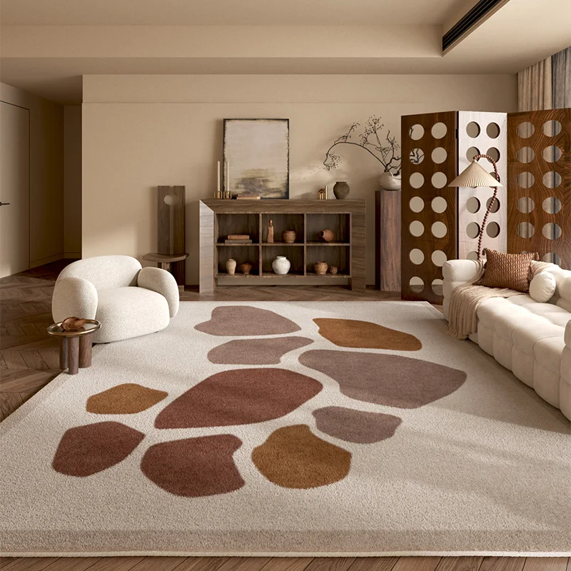 Retro Style Living Room Decoration Plush Carpet Large Area Rugs for Bedroom Thick Washable Lounge Floor Mat Home Fluffy Soft Rug