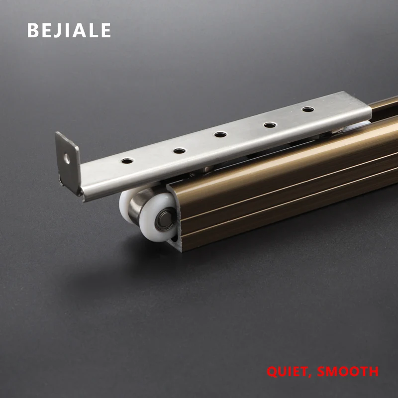 Stainless Steel Hanging Wheel Sliding Door Pulley Wooden Door Sliding Door Bathroom Silent Hanging Rail Glass Door Track