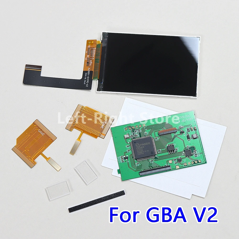 15sets For GBA Console LCD V2 Screen Replacement Kits For Nintend GBA V2.0 Dacklight LCD Screen Levels High Brightness IPS