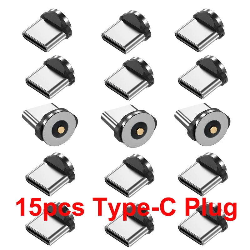15 Stück Packung Magnet kabels pitzen für Typ C Micro USB iOS Stecker Schnell lade adapter Ersatz Ladestecker für iPhone