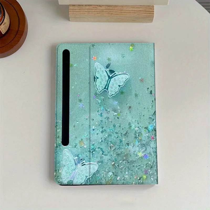 

Sparkling Butterfly Love Heart For Samsung Galaxy Tab S6 S7 S8 S9 S10 FE Plus Lite Soft Flexible Support Tablet Case Gift