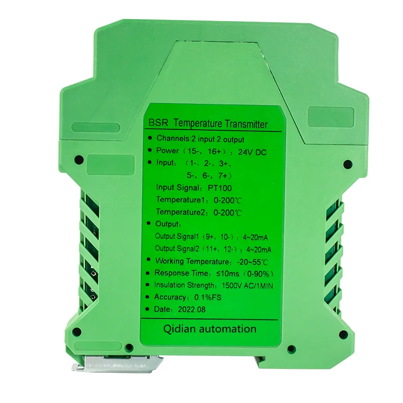 35mm Din Rail Mount pt100 pt1000 4-20mA Multi Input Ouput Temperature transmitter Module Signal converter