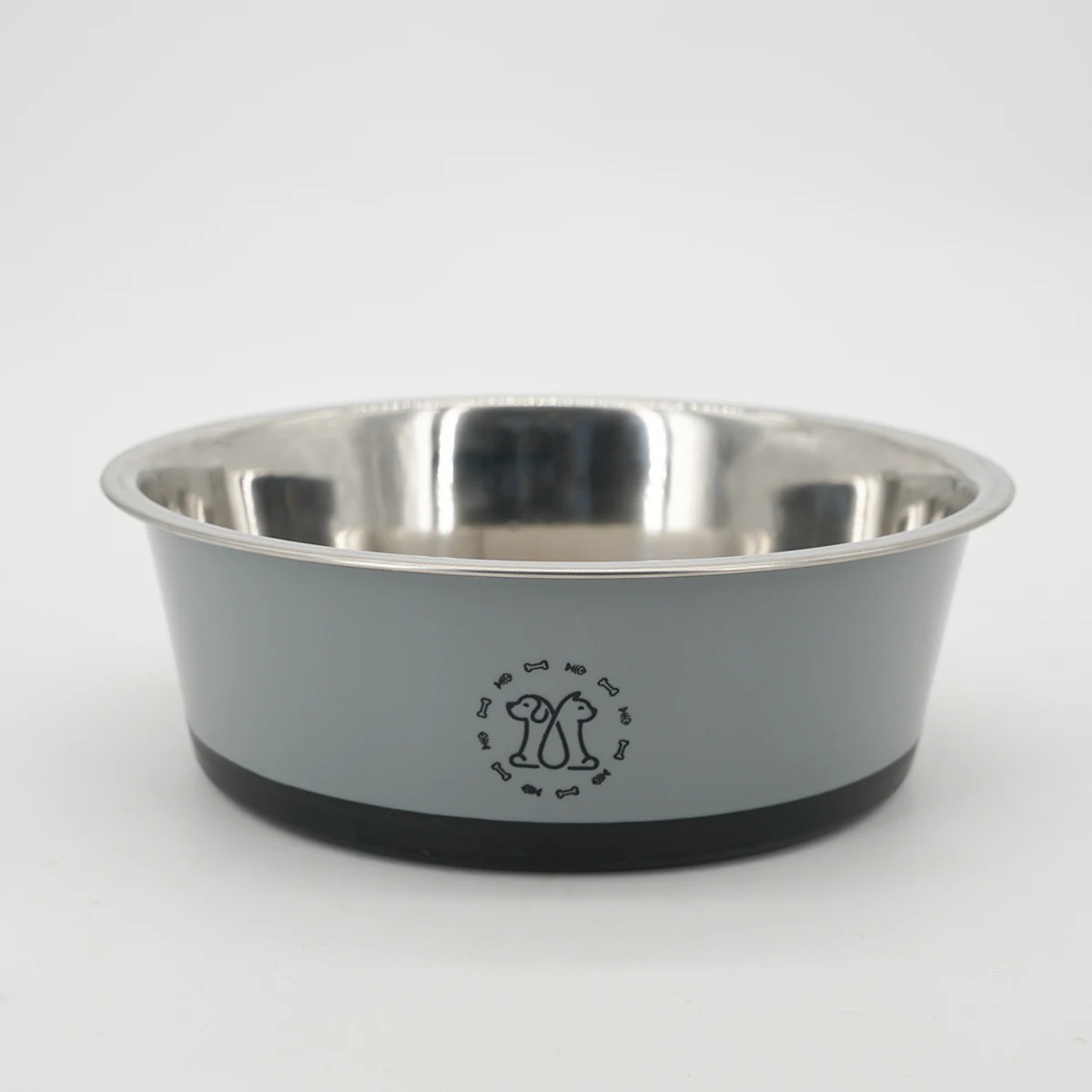 1PC Non-slip Stainless Steel Dog Food Bowl Cat Bowl Anti-tip Non-slip Pet Bowl