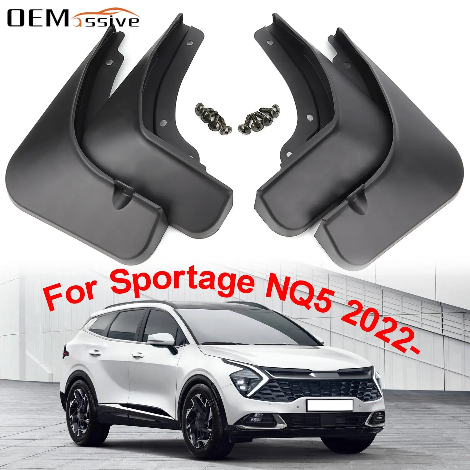 

OEMASSIVE 4x Mud Flaps For KIA Sportage NQ5 LWB 2022 2023 2024 Splash Guards Fender MudFlaps Front Rear Mudguard Car Accessories