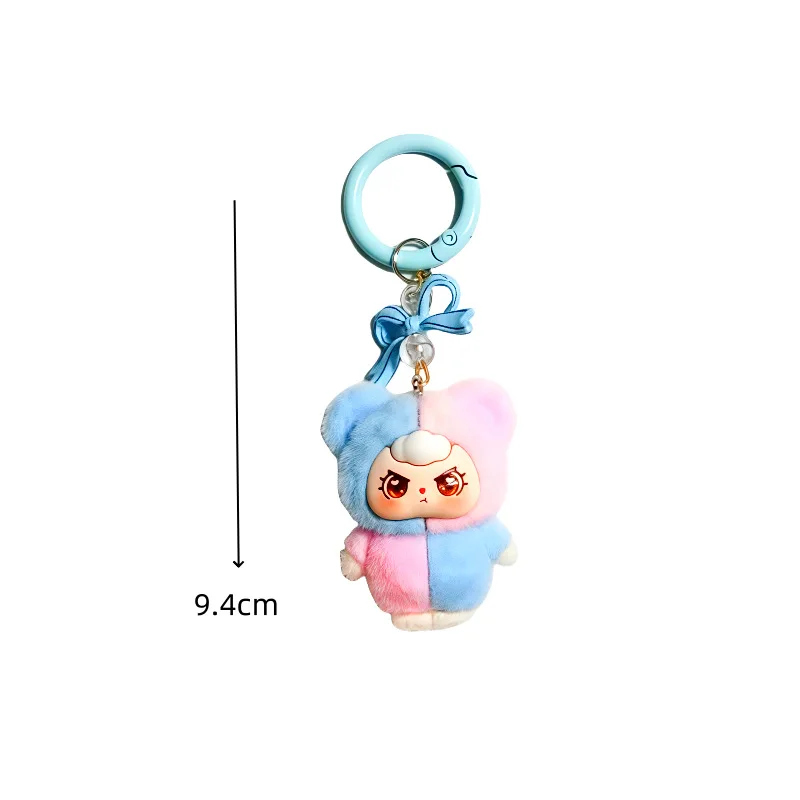 Three-dimensional flocking three - year - old doll cartoon doll key chain girl bag pendant accessories