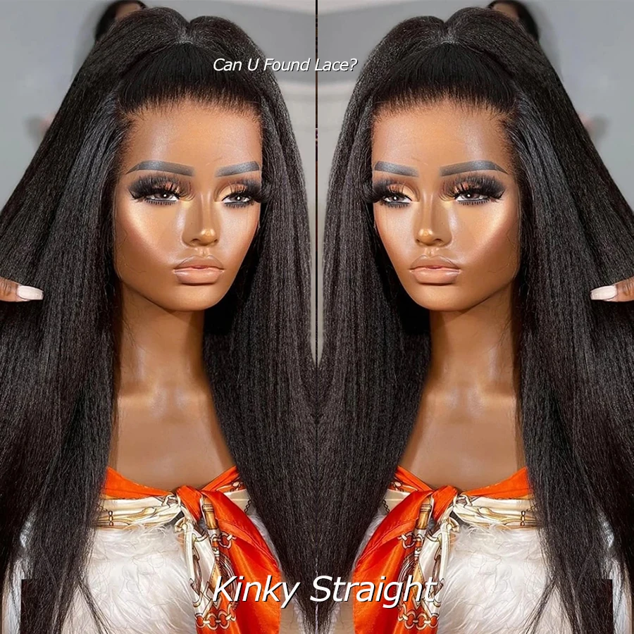 

250% HD Transparent Lace Closure Wig 5*5 Kinky Straight Lace Front Wig Yaki Brazilian Human Hair For Women Prepluck Baby Hair