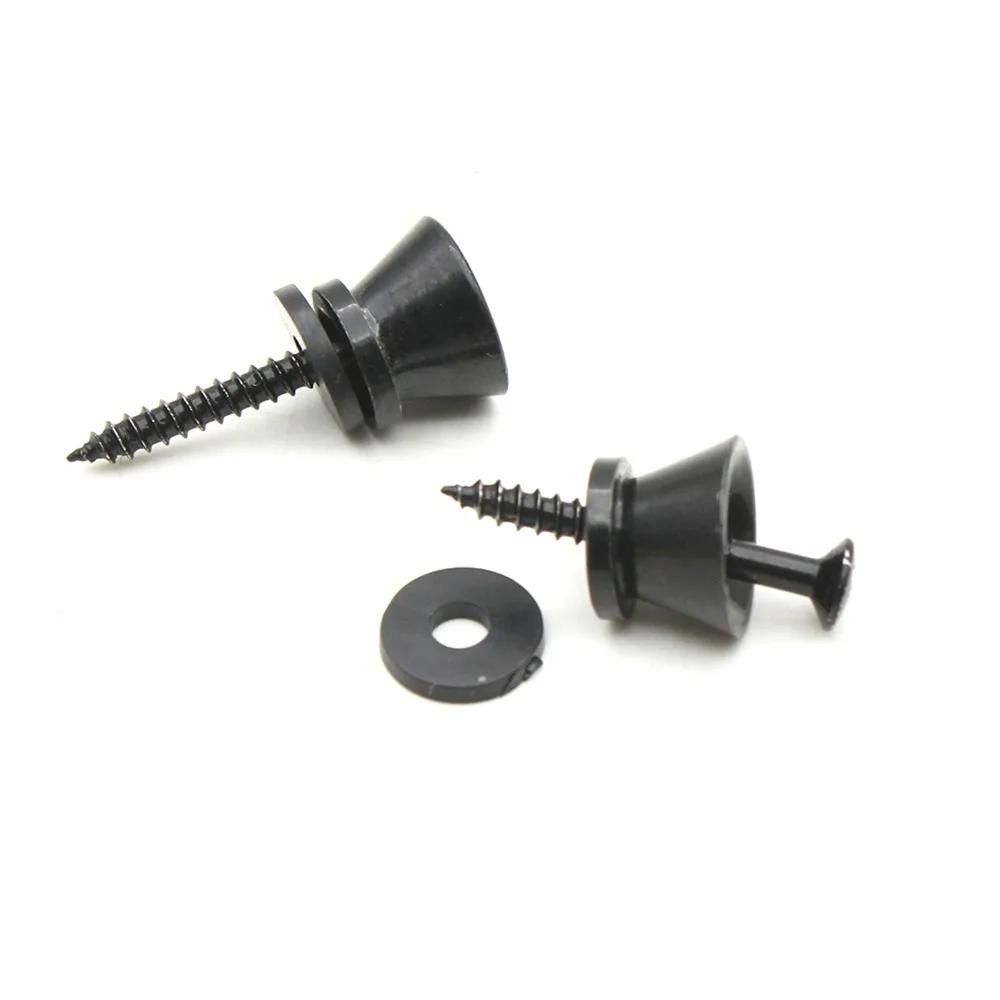 6PCS Metal Material Guitar Strap Lock Pins Black Color Guitar Strap Buttons Guitar Strap Mounting Pins Electric Guitar Use