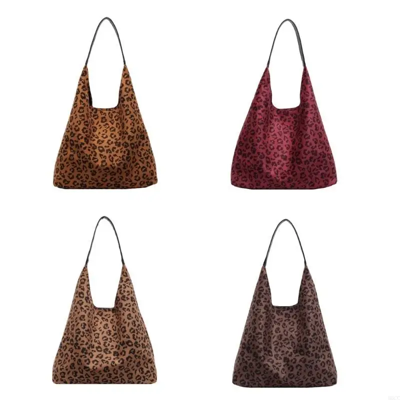 

M6CC Women Underarm Bag Large Capacity Handbag All-matching Armpit Bag Korean Styles Shoulder Bag Leopard Print Shopping Bag