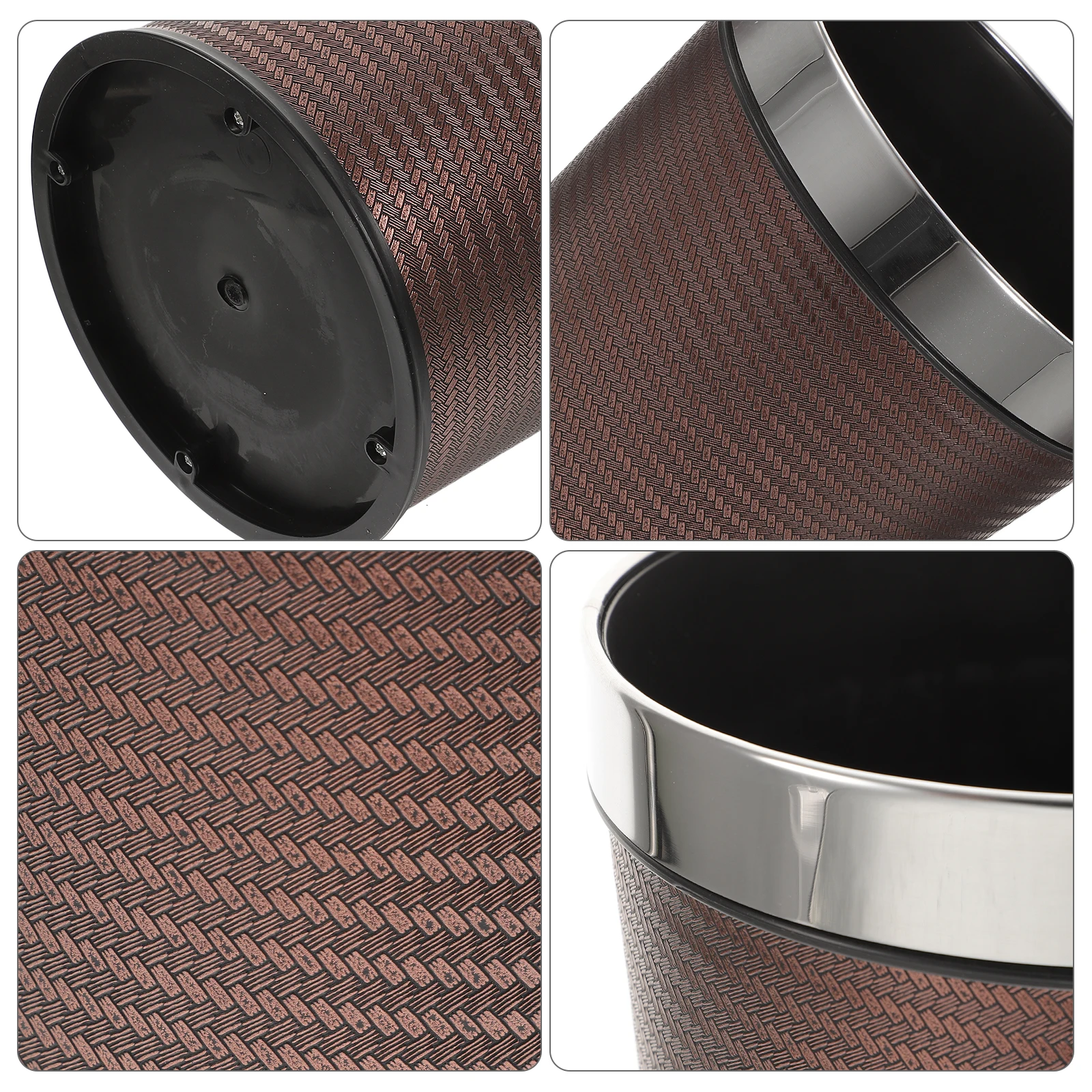 

Retro Trash Can Vintage Garbage Bins Kitchen Living Room Home Office Plastic Large Capacity Waste Paper Bucket