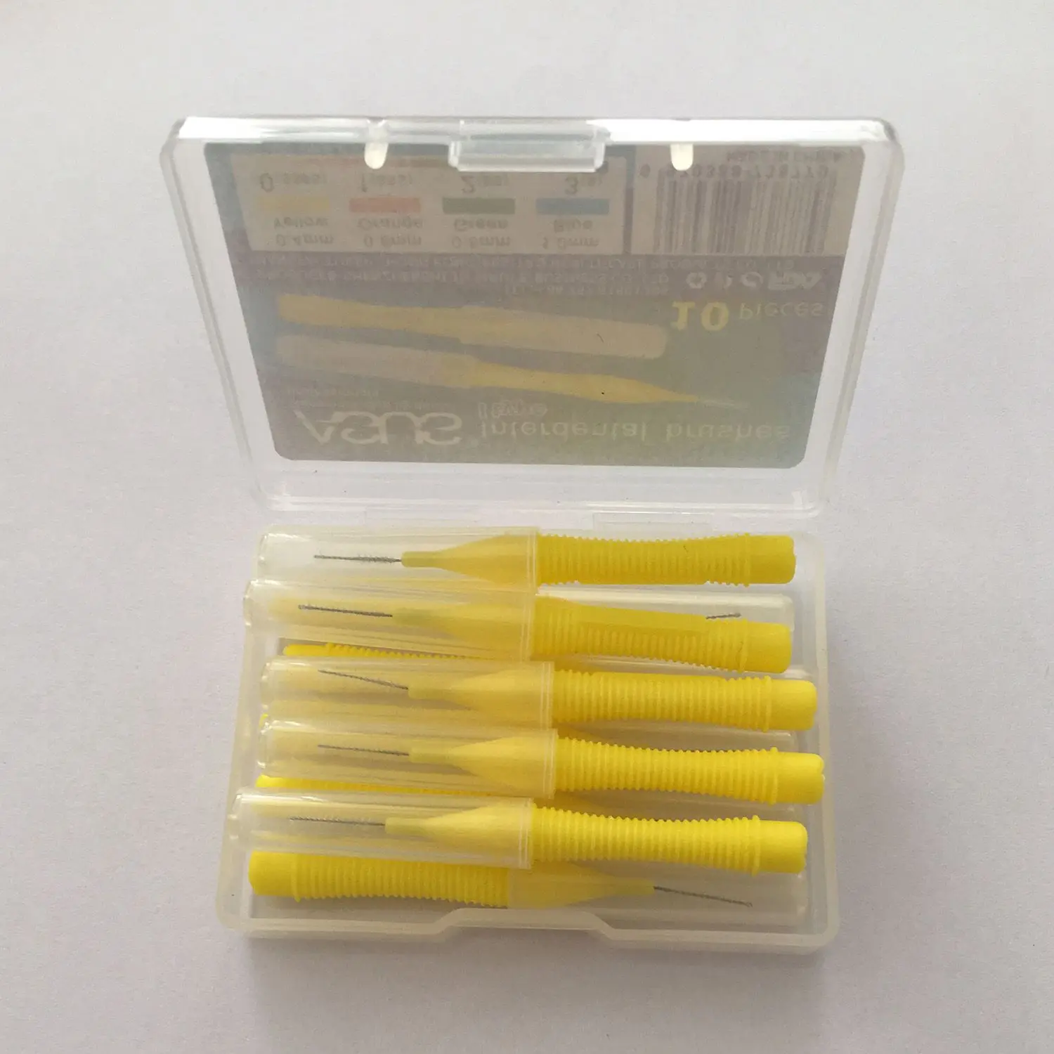 ASUS-cepillo interdental recto de 0,4 MM, 10 unids/lote/caja