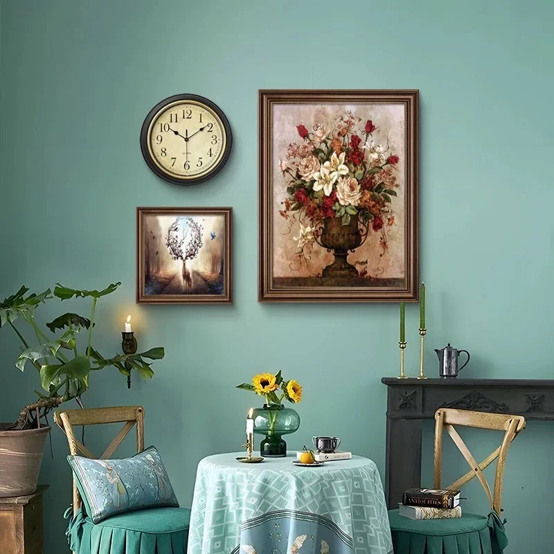 12 Inch Nordic light luxury retro Wall Clock Silent Non-ticking Wall Clock Suitable for The Dining Room Living Room