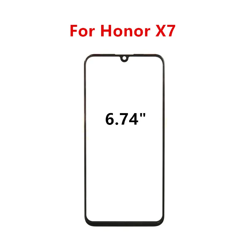 Outer Screen For Honor X7 CMA-LX1 / X8 TFY-LX1 / X9 ANY-NX1 Front Touch Panel LCD Display Glass Cover Repair Replace Parts + OCA