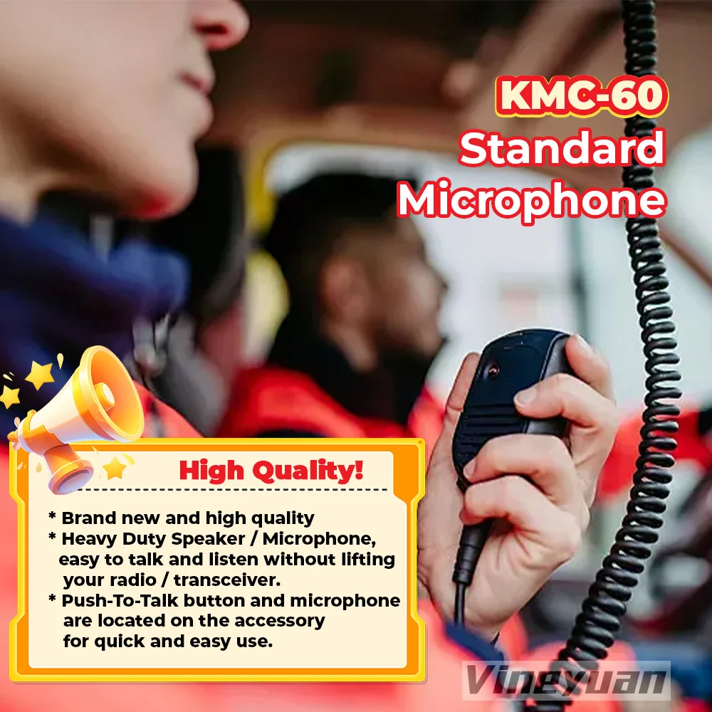 KMC-60 Hand Standard Microphone for KENWOOD NX-740 NX-840 TK-7302 TKD-740 NX-3720 NX-5700 NX-5800 TK-7360 TK-8360 TKD-740  Radio