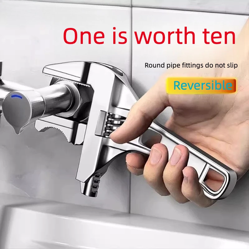 

Wrench for bathroom, removable multi-functional large open faucet