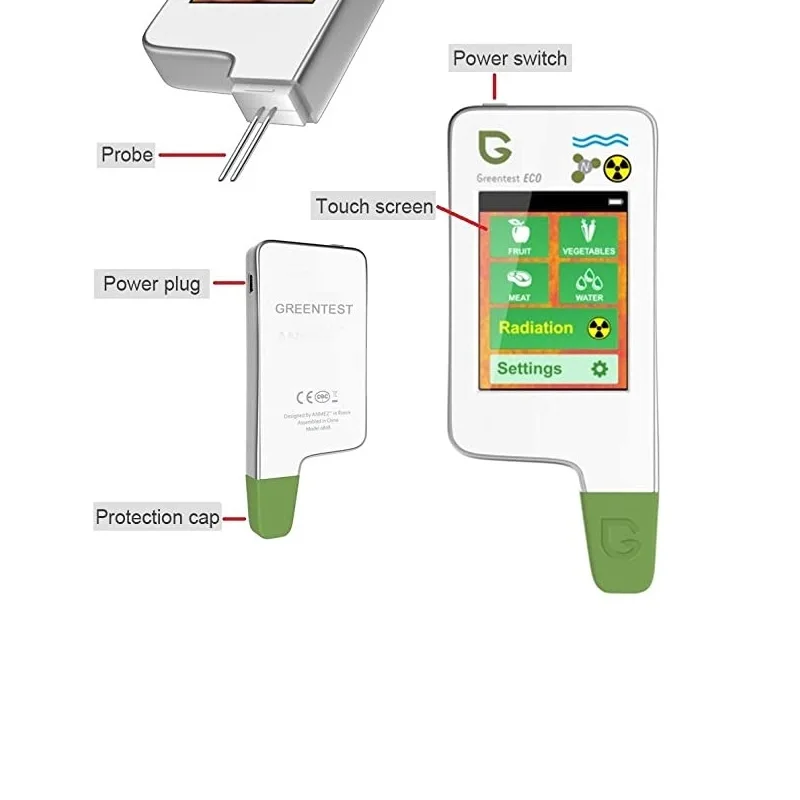 Imagem -06 - Home Kitchen Nitrate Tester com Tela Capacitiva Radiação Tds Detector de Água Detector Função Bluetooth Greentest-eco6 Upgrade
