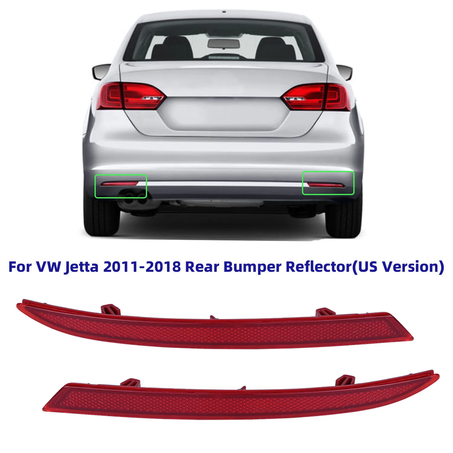 

Отражатель заднего бампера, сигнальная лампа заднего фонаря для VW Jetta 2011 2012 2013 2014 2015 2016 2017 2018 5C6945105 без лампы (версия для США)