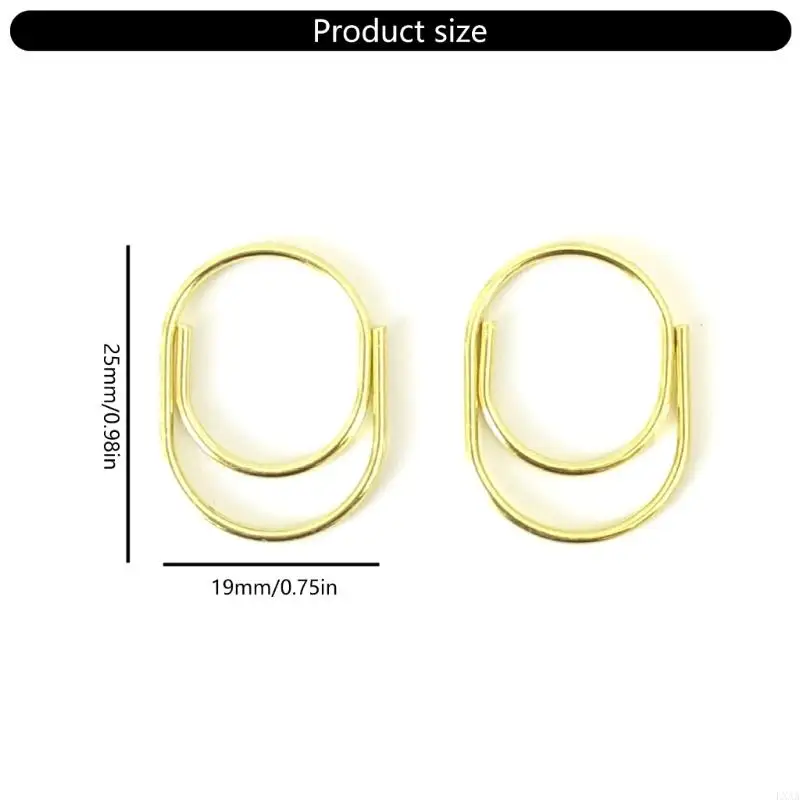 LXAA 24PCS Dekorative Papierclip Metall Dokument Clip Metal Lesezeichen Clip Clip