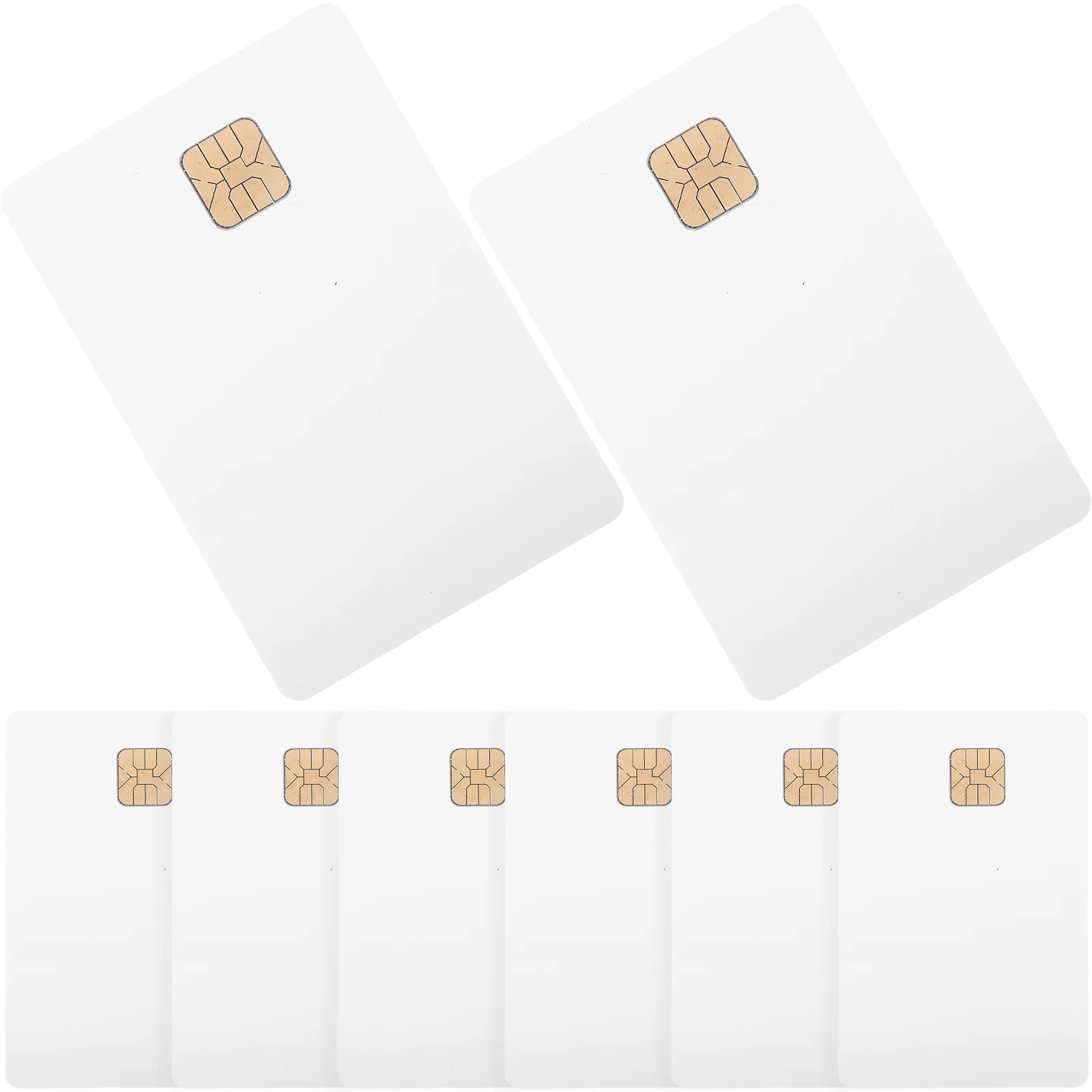 8pcs Pvc Blank Credit Cardss Blank Cards Smart Ic Cards Blank White Cards Can Be Used For Access Control Cards Employee