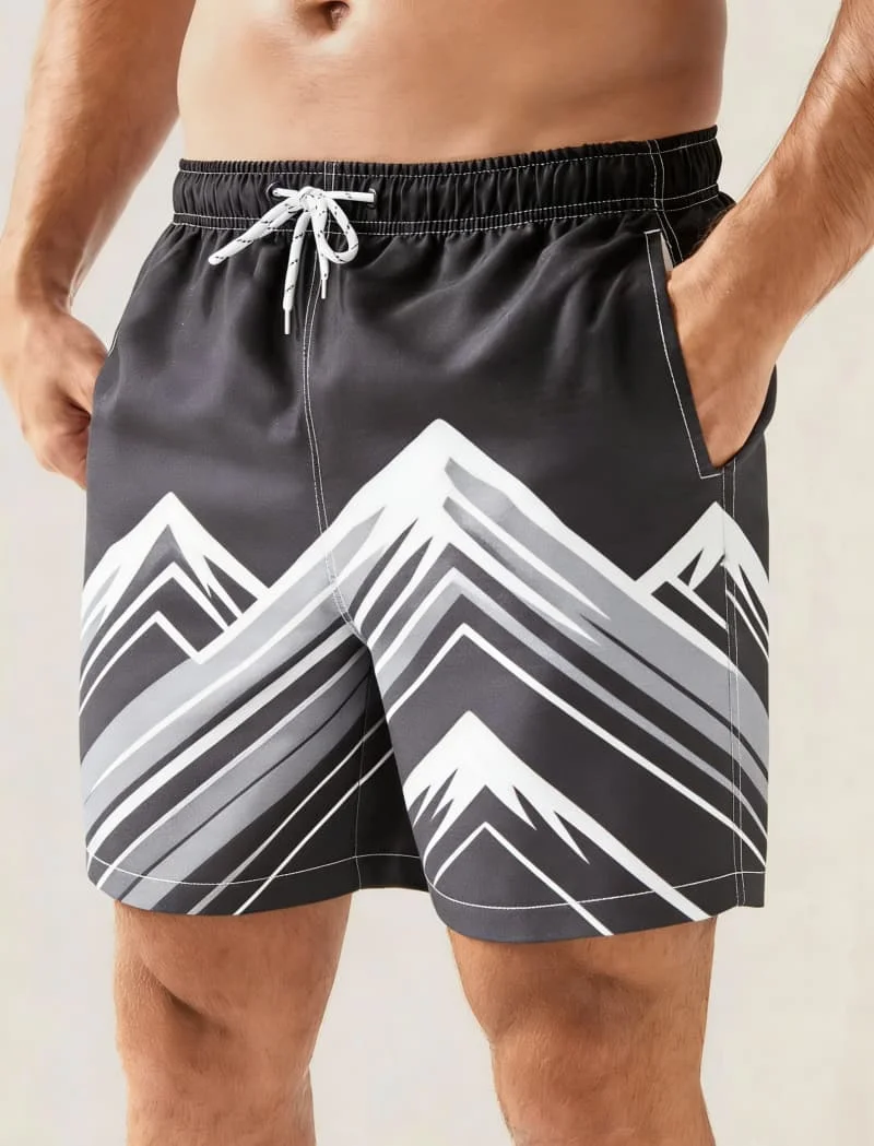 Men's Vintage Print Casual Shorts Trendy Artistic Look for Summer Travel Beach Outdoor Relax Daily Outing Everyday Casual