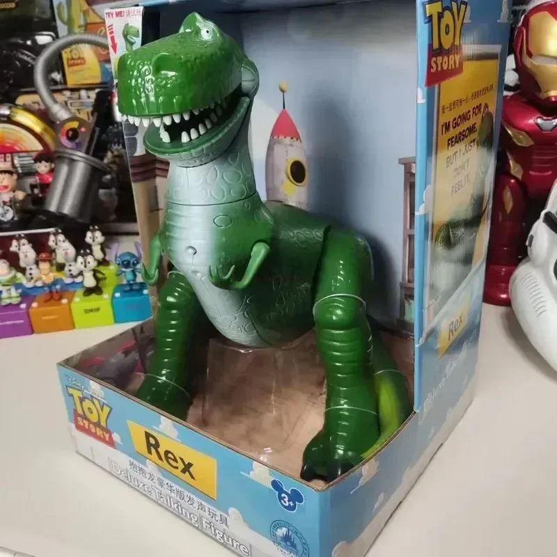 Prawdziwy Disney Toy Story 4 rex zielony dinozaur Model figurki nogi lalek mogą przenosić kolekcję zabawek na prezenty dla dzieci