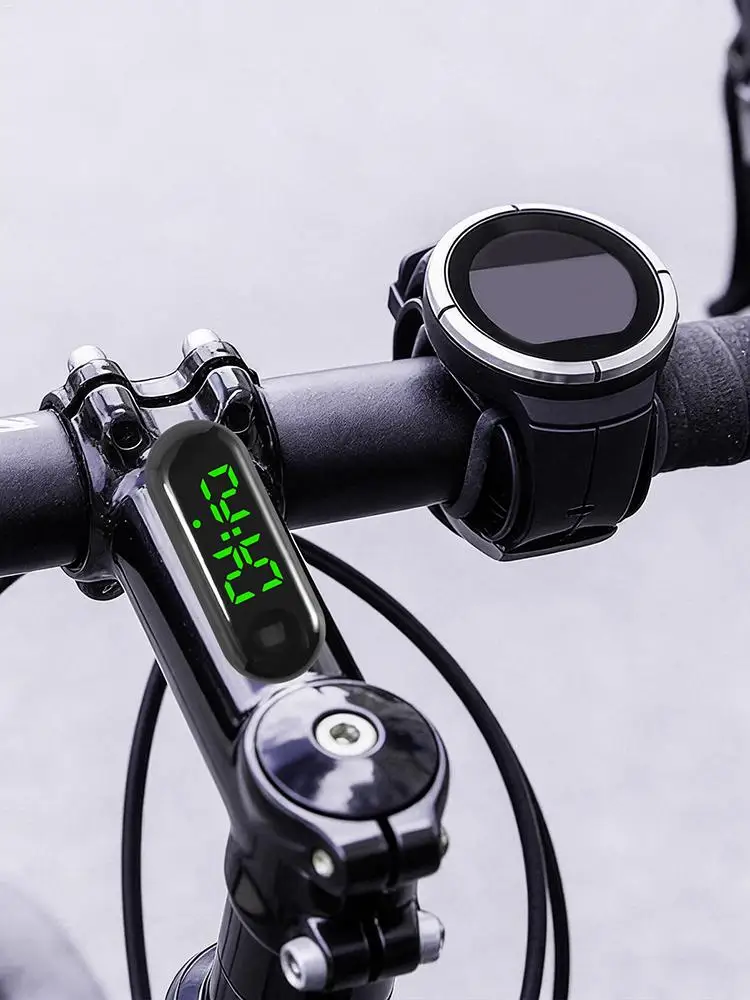 Small Digital Clock Waterproof Luminous Mini Digital Clock Adhesive for Sedan Truck Minivan Motorcycle Bike Commuting Travel view 2